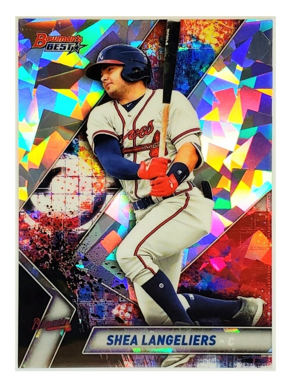 SHEA LANGELIERS ROOKIE ATOMIC REFRACTOR 2019 BOWMAN'S BEST TOP PROSPECTS #TP-12